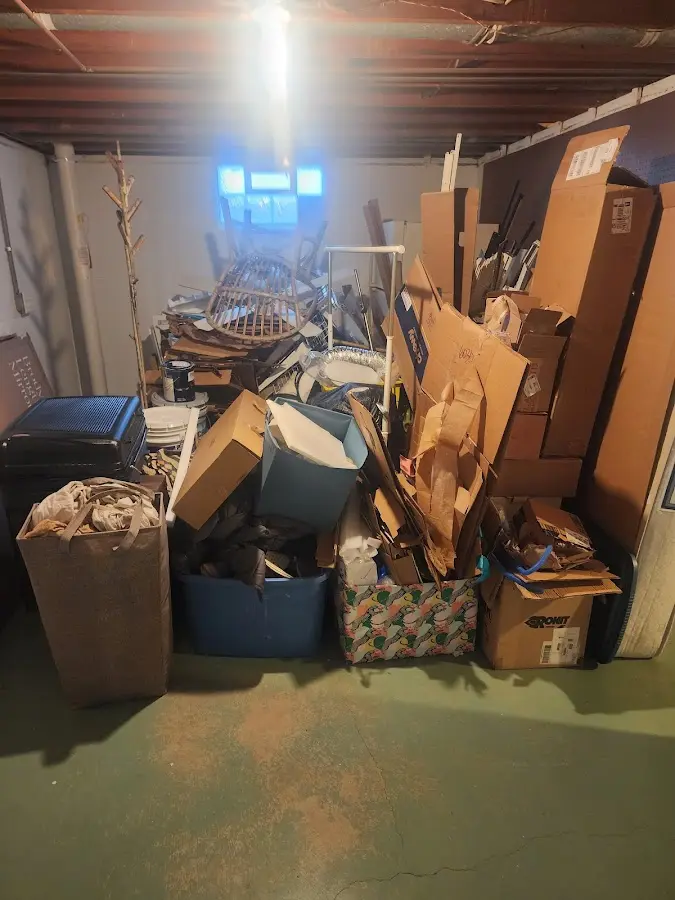 Roll-off dumpster container at job site for 20 Yard Dumpster Rental in Ridgeland